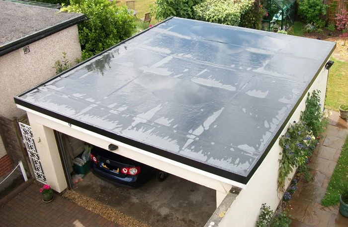 Garage flat roof shown on the existing Perth Roofers website