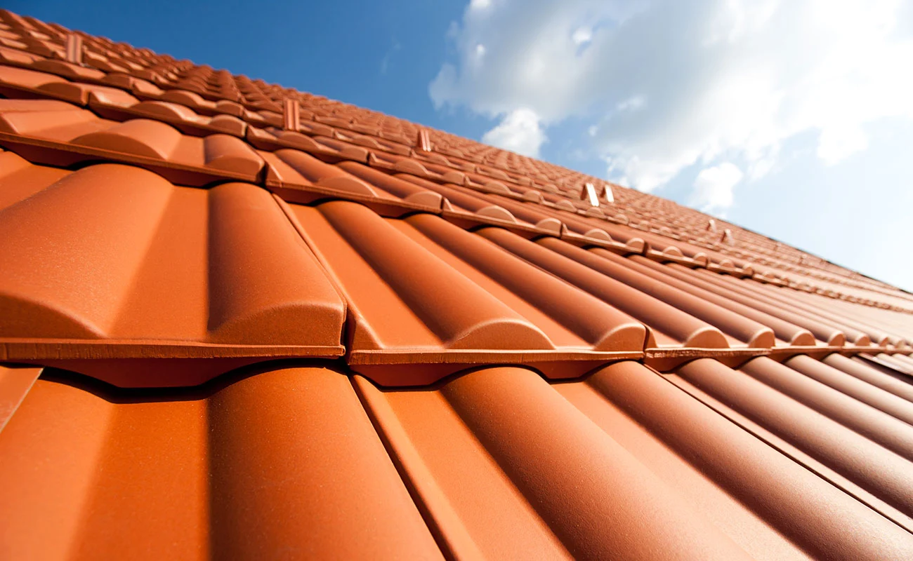 Pitched roof tile detail